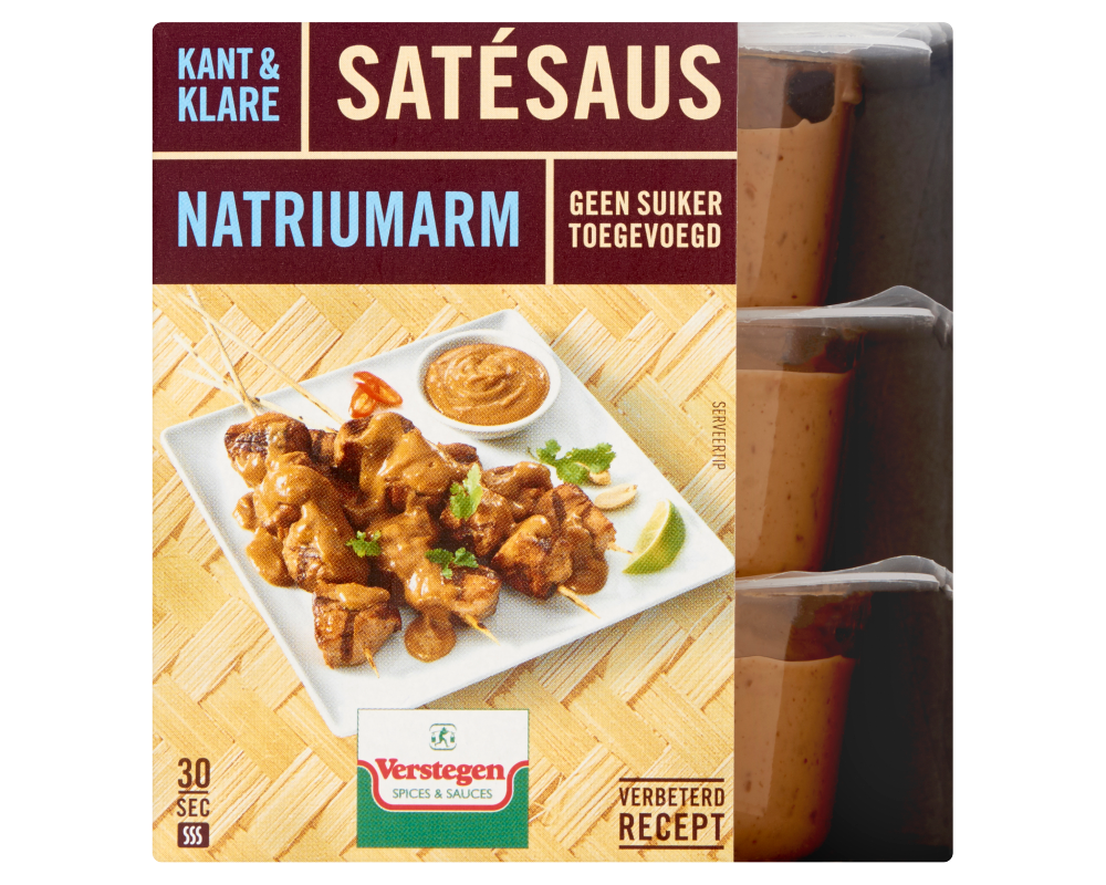 Satésaus - Natriumarm (kant-en-klaar 3*80 ml)