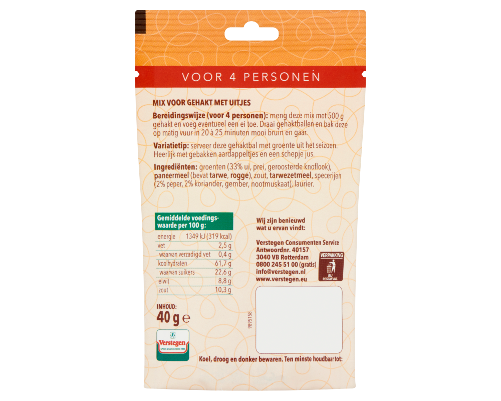 Mix voor Gehakt met Uitjes - Zakje