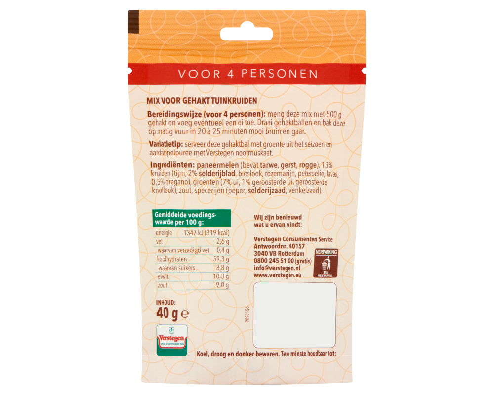 Mix voor Gehakt Tuinkruiden - Zakje