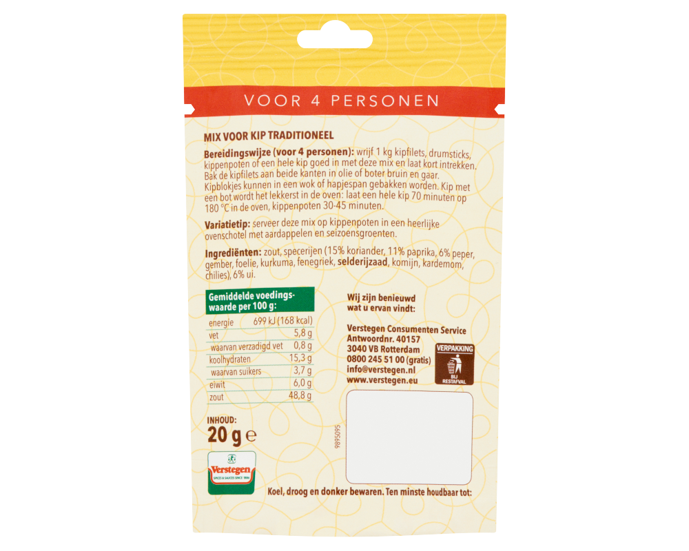 Mix voor Kip Traditioneel - Zakje