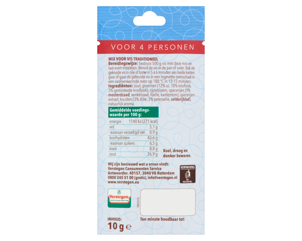 Mix voor Vis Traditioneel - Zakje