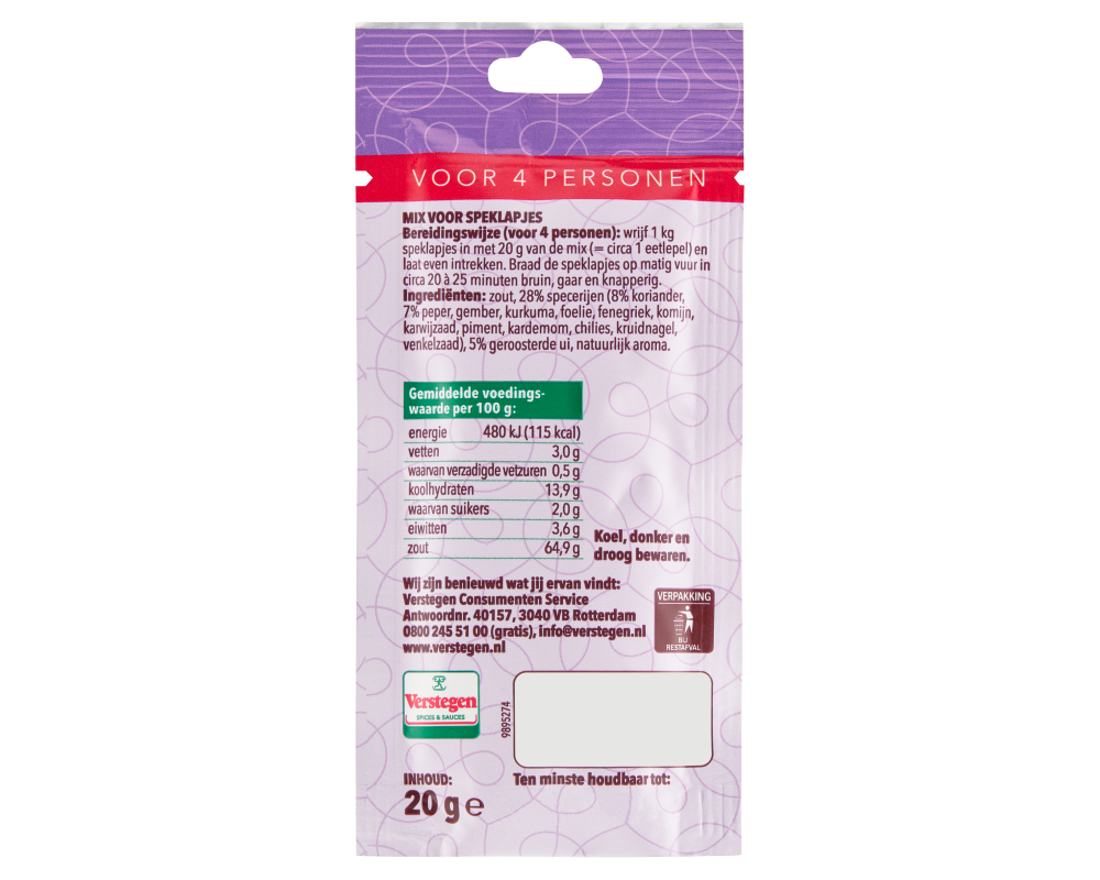 Mix voor Speklapjes - Zakje