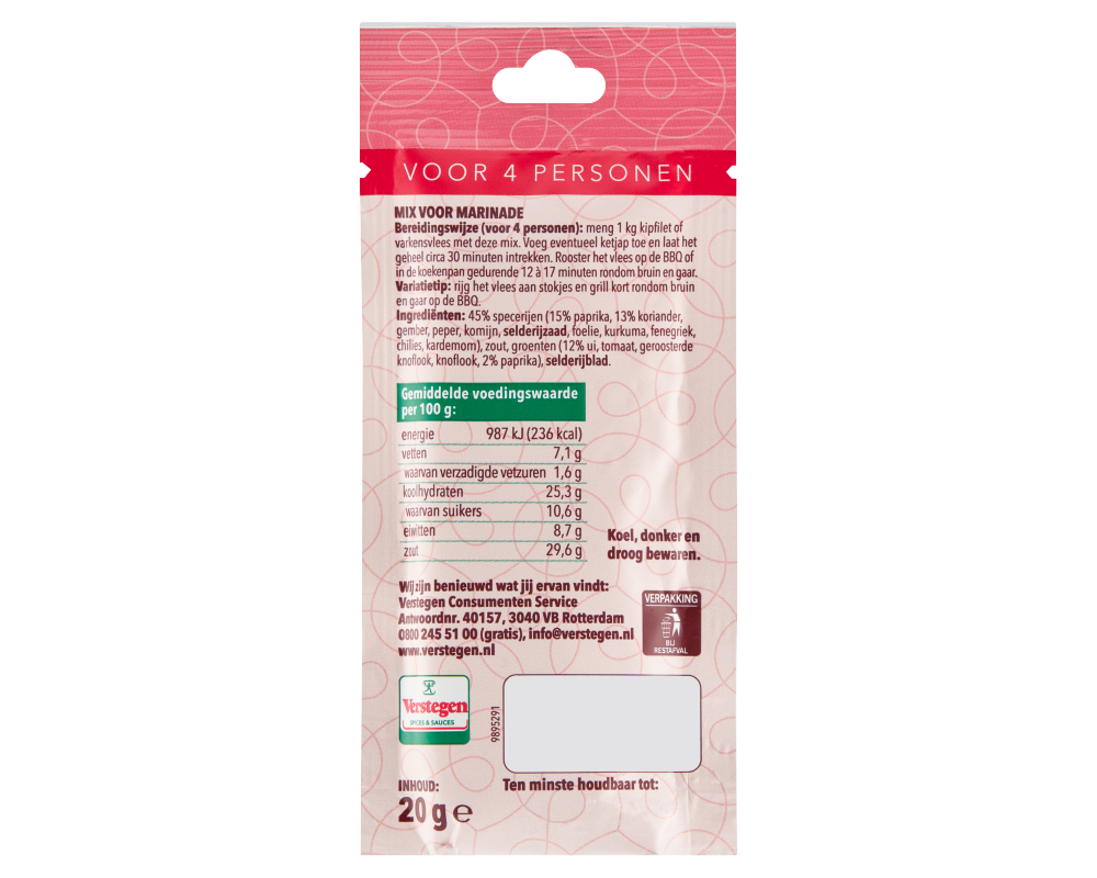 Mix voor Marinade - Zakje