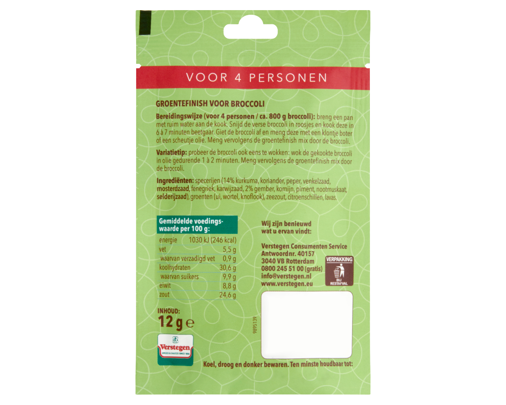Groentefinish Mix voor Broccoli - Zakje
